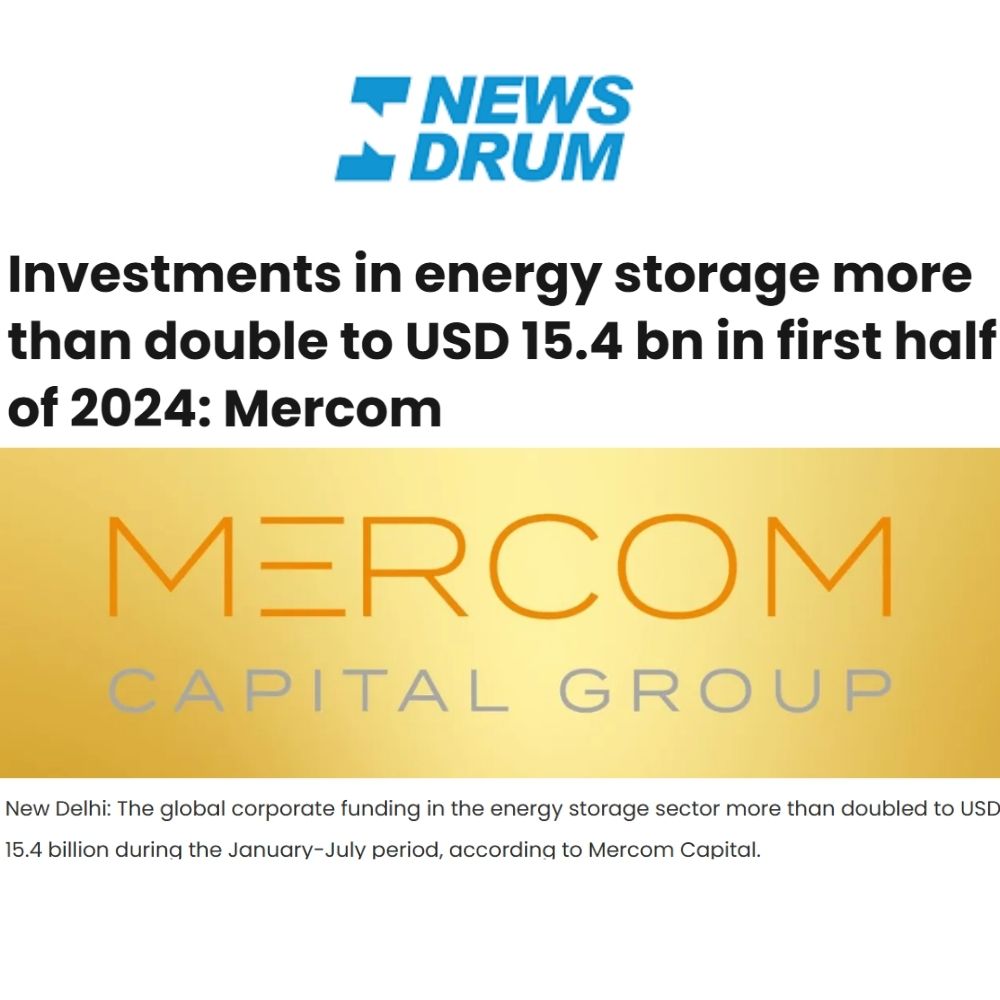 Energy Storage Funding Surges to USD 15.4 Billion in H1 2024