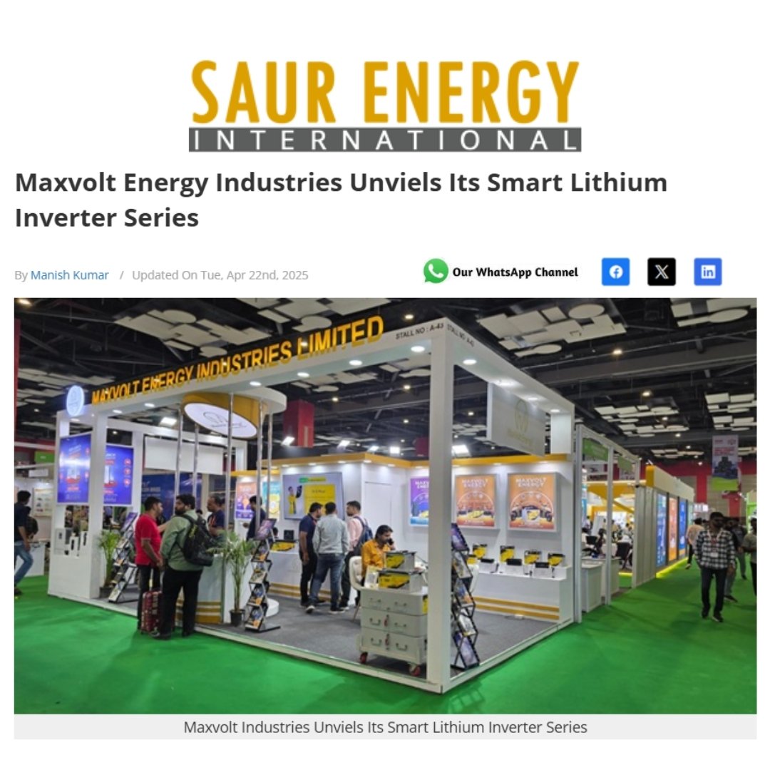 Maxvolt Shines at Ride Asia 2025 with the Launch of New Inverter Series
